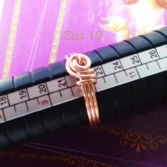 Durable Everyday Wear! Class & Sass ~ Copper Wire Wrapped Ring - Sz 5.5 + 10 - Picture 8 of 12